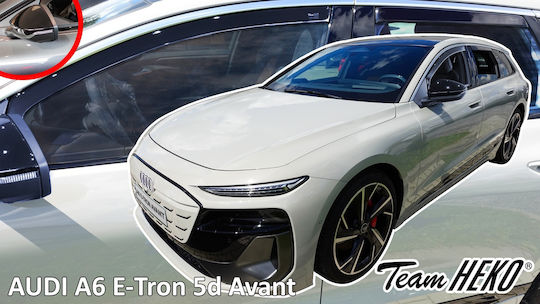 Heko Set of Windbreakers Front and Rear Car Dark Fime for Audi A6 E-Tron 5D Avant 2024+ 4pcs