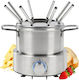 Profi Cook Vas pentru Fondue Electric din Oțel Inoxidabil Gri 28.1buc