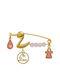 Child Safety Pin made of Gold Plated Silver for Girl