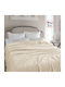 Cosy All Seasons Velvet Blanket Single 160x220cm Ecru