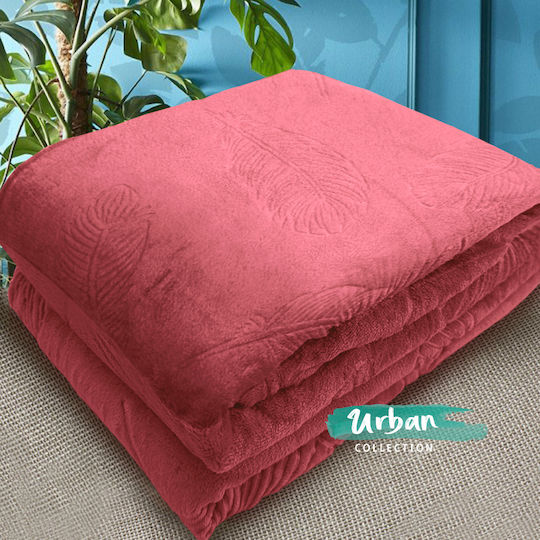 Cosy All Seasons Κουβέρτα Βελουτέ Υπέρδιπλη 220x240εκ. Κοραλί