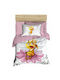 Baby Bettbezug-Set Digitale Druck Rosa Design Biene 100x150 cm