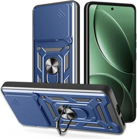Orso Combo Kickstand Slide Umschlag Rückseite Blau (Poco F8 Pro)