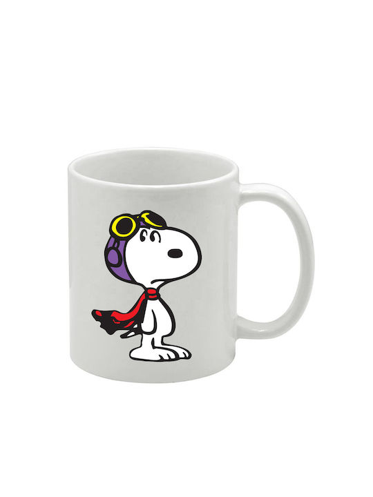 Weiße Tasse Snoopy