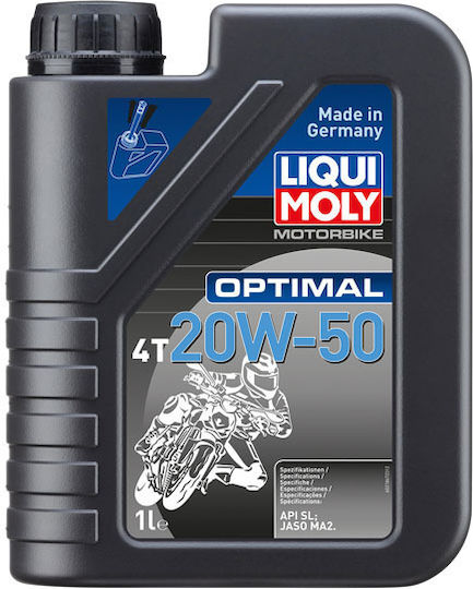 Liqui Moly Optimal Motorradöl für Viertaktmotoren 20W-50 1Es