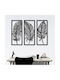 Wooden Wall Decor Feathers Set 3 Pieces Veggie 30 x 70 cm