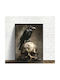 Canvas Print 60×40cm Crow & Skull Without Frame