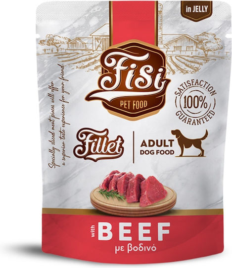 Fisi Wet Dog Food in Pouches with Beef 500gr