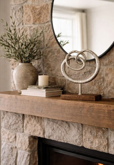 Decorative Metallic Silver Wooden Base 23x9x35cm Galifas 449709 Galifas