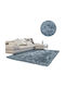 Teppich Rechteckig Zottelig Synthetisch,Polyester/Cotton/Leather Light Silver