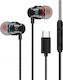 ATC Hfr2 In-ear Handsfree Ακουστικά με Βύσμα USB-C Μαύρο