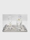 Set Best Man Set Crystal / Inox Silver 3pcs