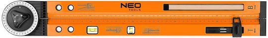 Neo Tools Carpenters Angle Ruler Aluminum Length 50cm with Protractor and Spirit Level