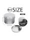Set of Candle Holders Metal in Silver Color 6.5x6.5cm 12pcs