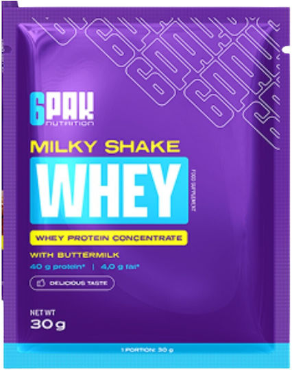 6Pak Nutrition Milky Shake Whey Протеин Суроватъчен с Вкус Cookie 30гр