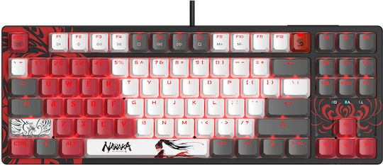 A4Tech Naraka S87 Gaming Mechanical Keyboard Tenkeyless with BLMS Red Plus Switches and RGB Lighting English US