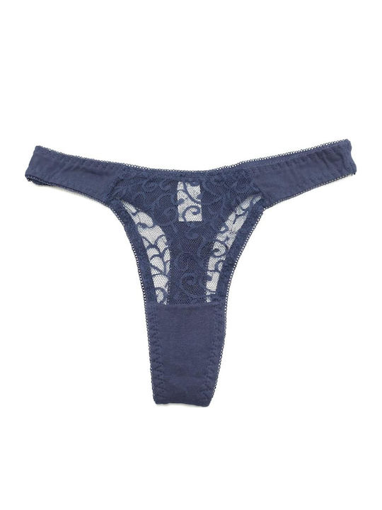 Hand's Foner Βαμβακερό Γυναικείο String με Δαντ...
