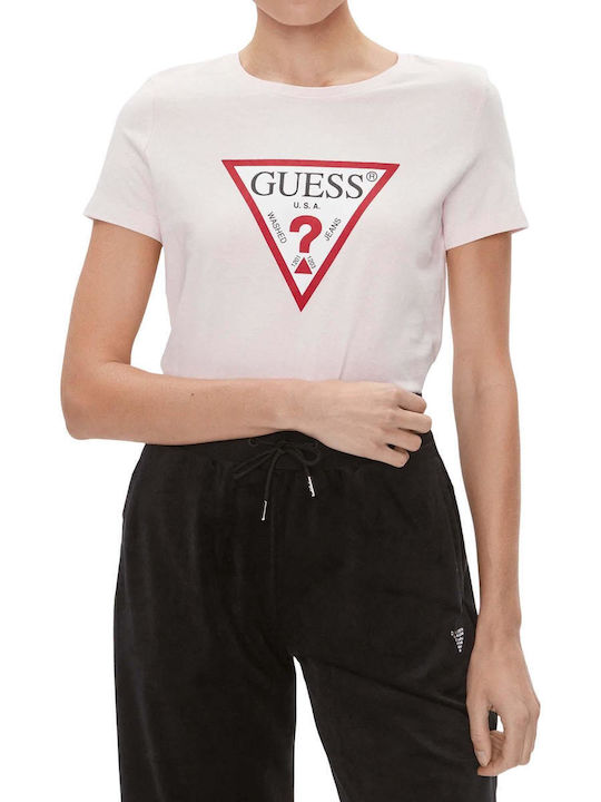 Guess Γυναικείο T-shirt Pink