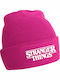 Stranger Things Beanie Unisex Beanie mit Rippstrick in Fuchsie Farbe
