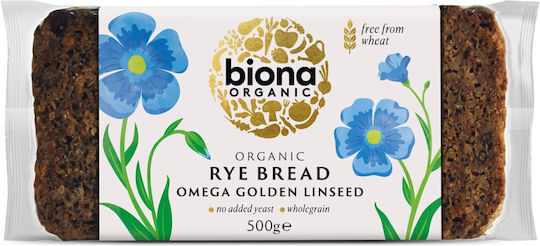 Organic Whole Rye Bread Flax Seeds 500g Biona