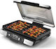 Ninja Sizzle Pro Xl Tabletop Electric Grill Grate 1800W Inox with Lid and Adjustable Thermostat