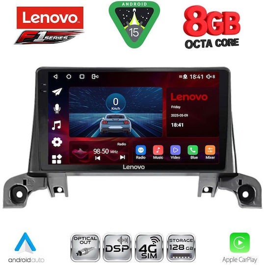 Lenovo Ηχοσύστημα Αυτοκινήτου για Peugeot 3008 2016 (Bluetooth/USB/WiFi/GPS/Apple-Carplay/Android-Auto) με Οθόνη Αφής 9"