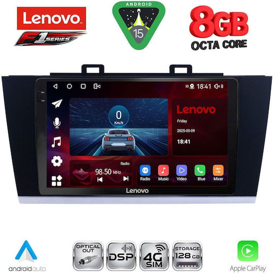 Lenovo Ηχοσύστημα Αυτοκινήτου για Subaru Legacy / Outback 2014-2019 (Bluetooth/USB/WiFi/GPS/Apple-Carplay/Android-Auto) με Οθόνη Αφής 9"