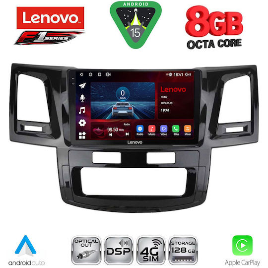 Lenovo Ηχοσύστημα Αυτοκινήτου για Toyota Hilux 2005-2016 (Bluetooth/USB/WiFi/GPS/Apple-Carplay/Android-Auto) με Οθόνη Αφής 9"