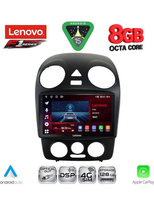 Lenovo Auto-Audiosystem für Volkswagen Käfer 2004-2011 (Bluetooth/USB/WiFi/GPS/Apple-Carplay/Android-Auto) mit Touchscreen 9"