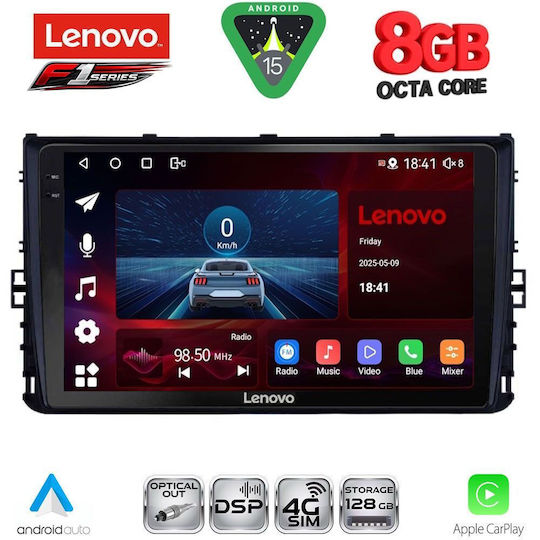 Lenovo Car Audio System for Volkswagen Polo T-Roc T-Cross 2017 Bluetooth USB WiFi GPS Apple CarPlay Android Auto with 9 Inch Touch Screen LENOVO SSR 10758 CPA