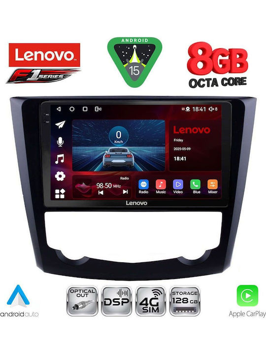 Lenovo Car Audio System for Renault Kadjar 2015 (Bluetooth/USB/WiFi/GPS/Apple-Carplay/Android-Auto) with Touch Screen 9"