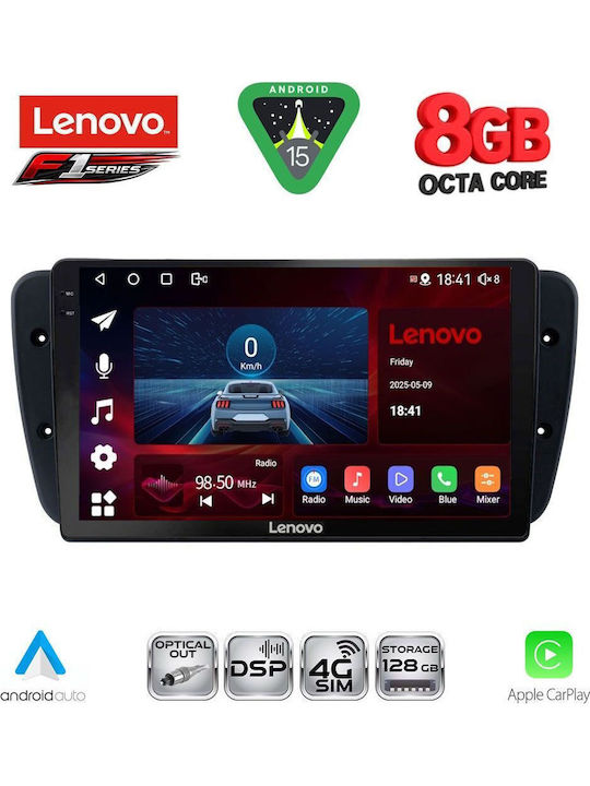 Lenovo Car Audio System for Seat Ibiza 2008-2015 (Bluetooth/USB/WiFi/GPS/Apple-Carplay/Android-Auto) with Touch Screen 9"