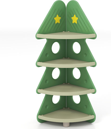 Kids Wall Mount Shelf Green 44x44x123.5cm