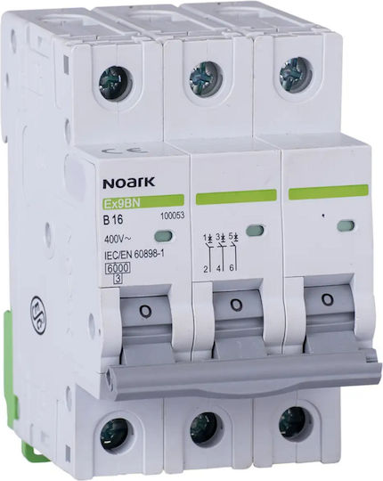Микроавтоматичен 4,5 Ka Характеристичен B 6а 1 Полюс Noark 102075