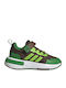 Kids Sports Shoes Running with Hoop & Loop Closure Green