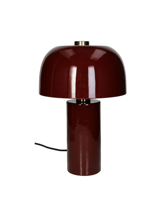 Metall Tischlampe mit Rot Schirm und Basis
