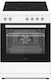 Davoline NCC 6080 W Stove 80L with Ceramic Cooktop P59.8cm White