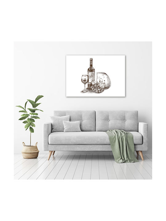 Panou Pânză Spațiu Profesional Decorare Vin Gustare 100x70 Cm