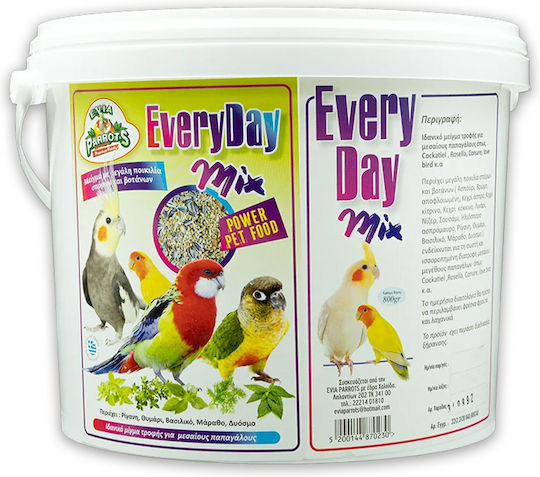 Evia Parrots Everyday Mix Hrană Pentru Papagal Cocatil Rozela Lovații Și Altele 3 Kilograme