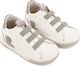 Babywalker Βαπτιστικά Δερμάτινα Sneakers Γκρι