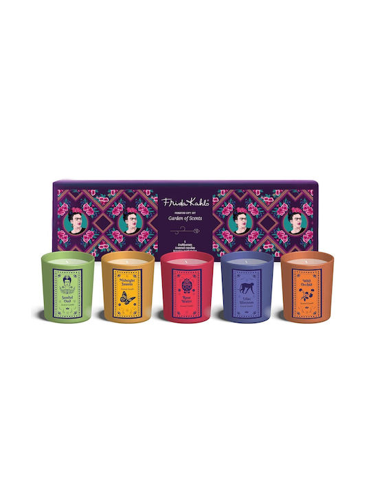 Frida Kahlo Aromatisches Soja-Kerze im Gefäß mit Sandelholz-Parfüm 45gr 5 Stücke
