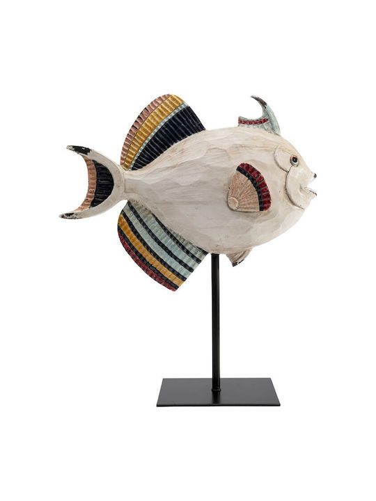 Decorative Tabletop Fishy Ceramic Beige 26x10x30cm