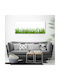 Panou De Perete Pânză Potrivit Pentru Decor Permanent Iarbă 125x50 Cm