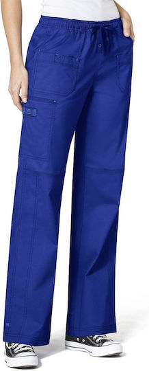 WonderWink Cargo Women's Blue Medical Pants Cotton and Polyester