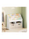 Kids Wooden Bookcase White 72.5x29.5x69cm