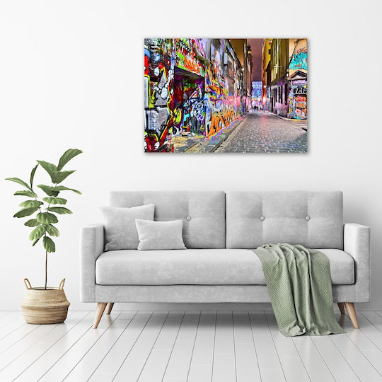 Wall Canvas Painting High Quality Print Colorful Graffiti 100x70 Cm