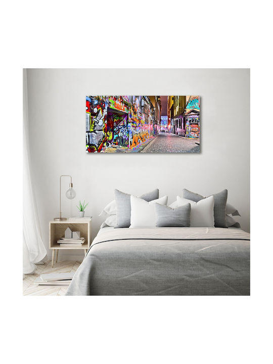 Panou De Perete Pânză De Înaltă Calitate Imprimare Graffiti Colorat 140x70 Cm