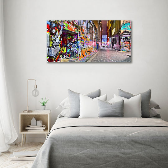 Wandbild Segeltuch Hochwertiger Druck Buntes Graffiti 140x70 cm