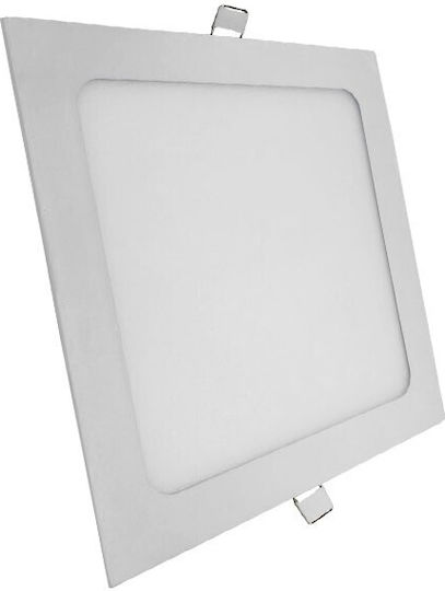 GloboStar Τετράγωνο Χωνευτό LED Panel 20W με Θερμό Λευκό Φως 3000K