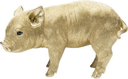 Διακοσμητικός Κουμπαράς Pig Χρυσό 37.6x14.2x23εκ